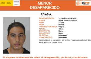 Alerta activa: Riyab A., menor desaparecido en Alzira, Valencia