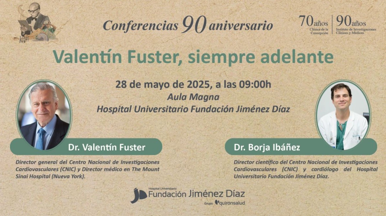 La Fundación Jiménez Díaz recibe a Valentín Fuster y Borja Ibáñez en su ciclo de conferencias