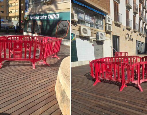 El paseo de Luis Suñer de Alzira se hunde a los dos meses de estrenarse