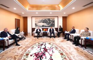 Javier Tebas potencia la presencia de LALIGA en China junto a los Reyes de España