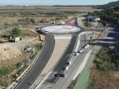 Avance de las obras para el nuevo acceso a Monte Pego y el carril bici en la CV-700