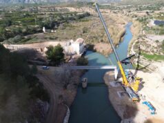 La Generalitat avanza en la construcción del nuevo puente sobre el río Turia en Bugarra