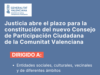 Abre el Plazo para Constituir el Nuevo Consejo de Participación Ciudadana en la Comunitat Valenciana