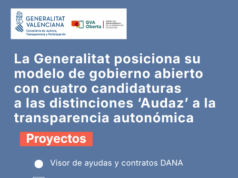 La Generalitat Valenciana Participa con Cuatro Proyectos en las Distinciones Internacionales ‘Audaz’ de Transparencia