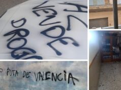 Alzira amanece con pintadas y daños: “Nos han roto hasta la ventana”