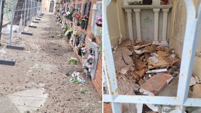 Piedras, piñas y parches: el “día a día” del cementerio de Alzira