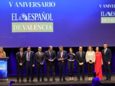 Juanfran Pérez Llorca destaca la importancia del periodismo en la gala del V aniversario de El Español de Valencia