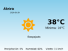 Previsión de la AEMET en Alzira hoy 29 de Mayo de 2026