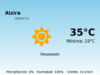 El tiempo hoy 13 de Julio de 2026 en Alzira según AEMET