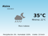 El tiempo hoy 3 de Agosto de 2026 en Alzira según AEMET