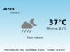 El tiempo en Alzira hoy, 13 de Agosto de 2026
