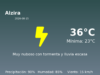 El tiempo hoy 15 de Agosto de 2026 en Alzira según AEMET