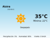 Previsión de la AEMET en Alzira hoy 21 de Agosto de 2026