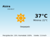 El tiempo hoy 27 de Agosto de 2026 en Alzira según AEMET