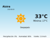 Predicción meteorológica: Alzira, 29 de Agosto de 2026