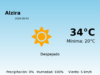 El tiempo en Alzira hoy, 3 de Septiembre de 2026